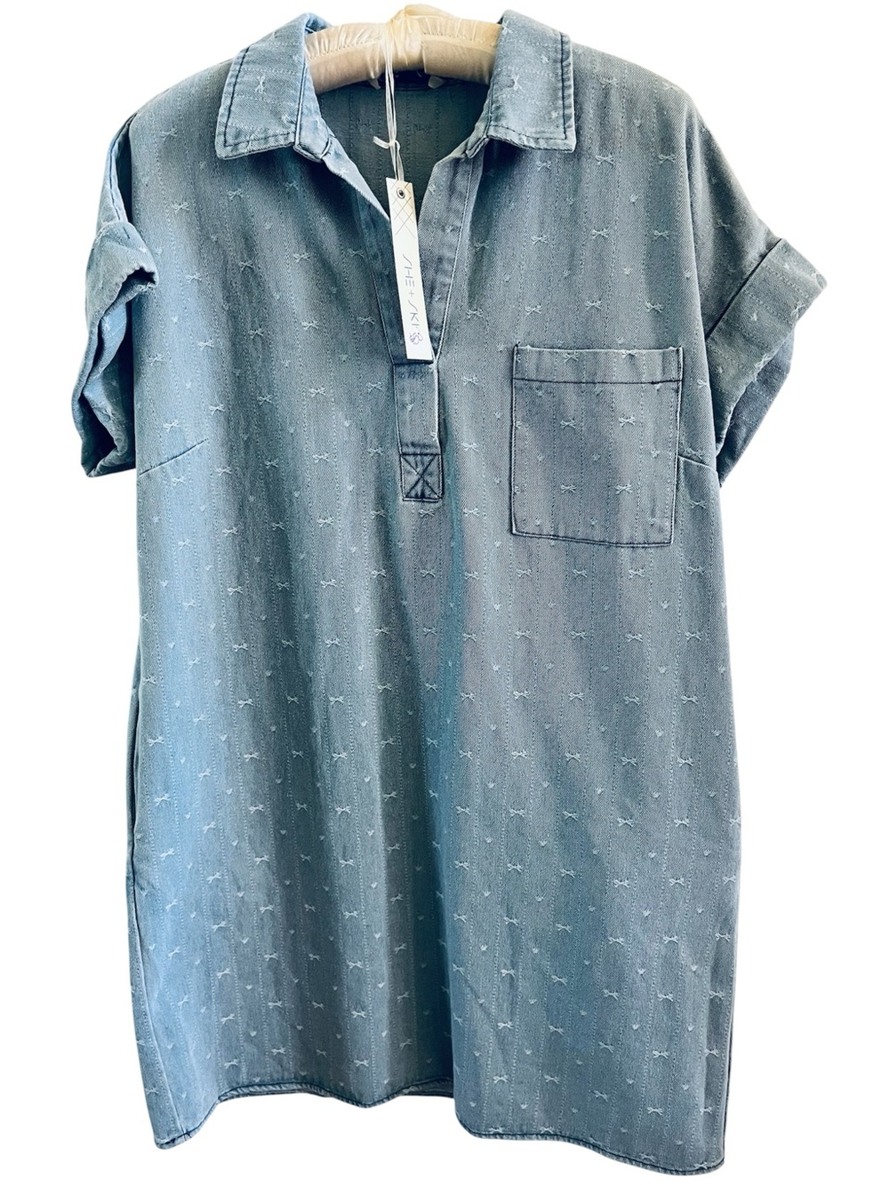 Denim Blue shirt dress size large